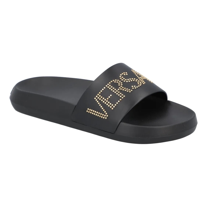 Versace Mocassin Rubber Pool Slides Black