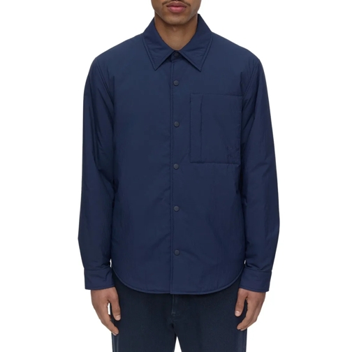 Closed Quilted Overshirt Blue Overgangsjas