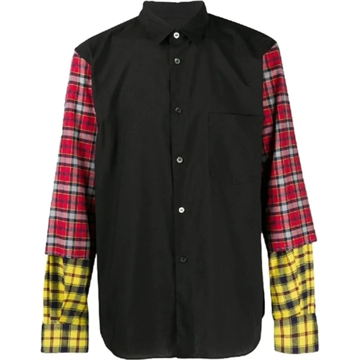 Comme des Garcons Legere Oberteile Comme Des Gar�ons Checked Sleeve Shirt schwarz