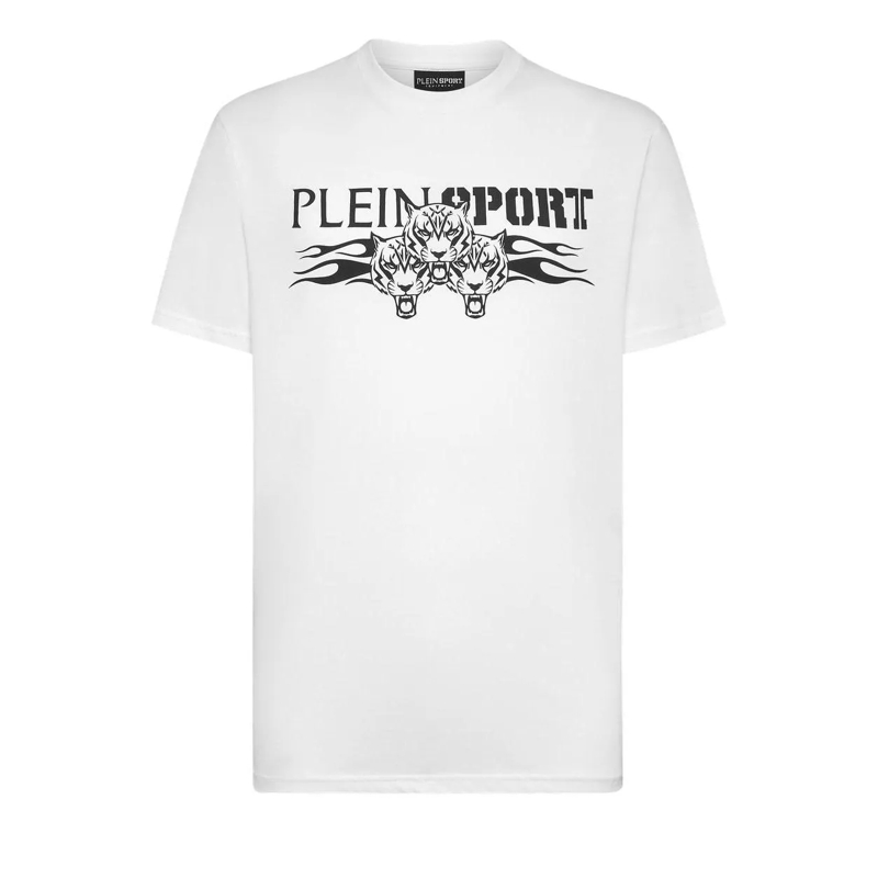 Plein Sport T-Shirt T-Shirt Tiger weiss