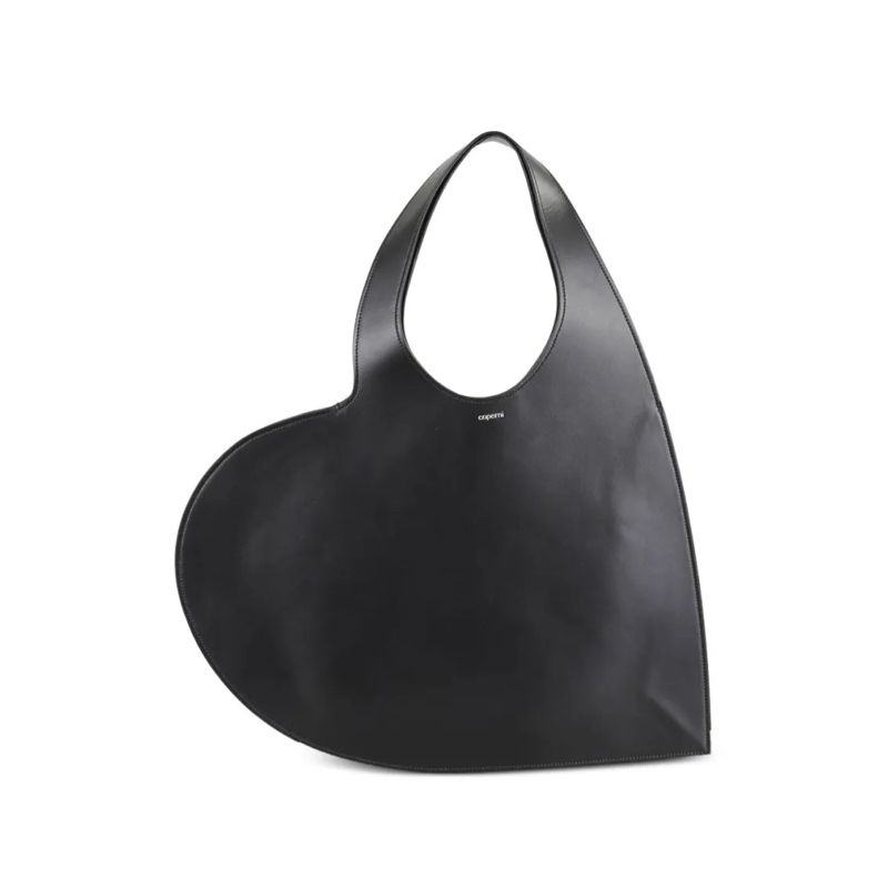 Coperni Schultertasche Heart-Shaped Leather Bag Black