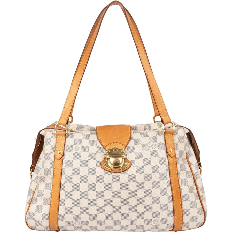 Louis Vuitton Schultertasche Louis Vuitton Damier Azur Monogram Stresa PM Shoul weiß