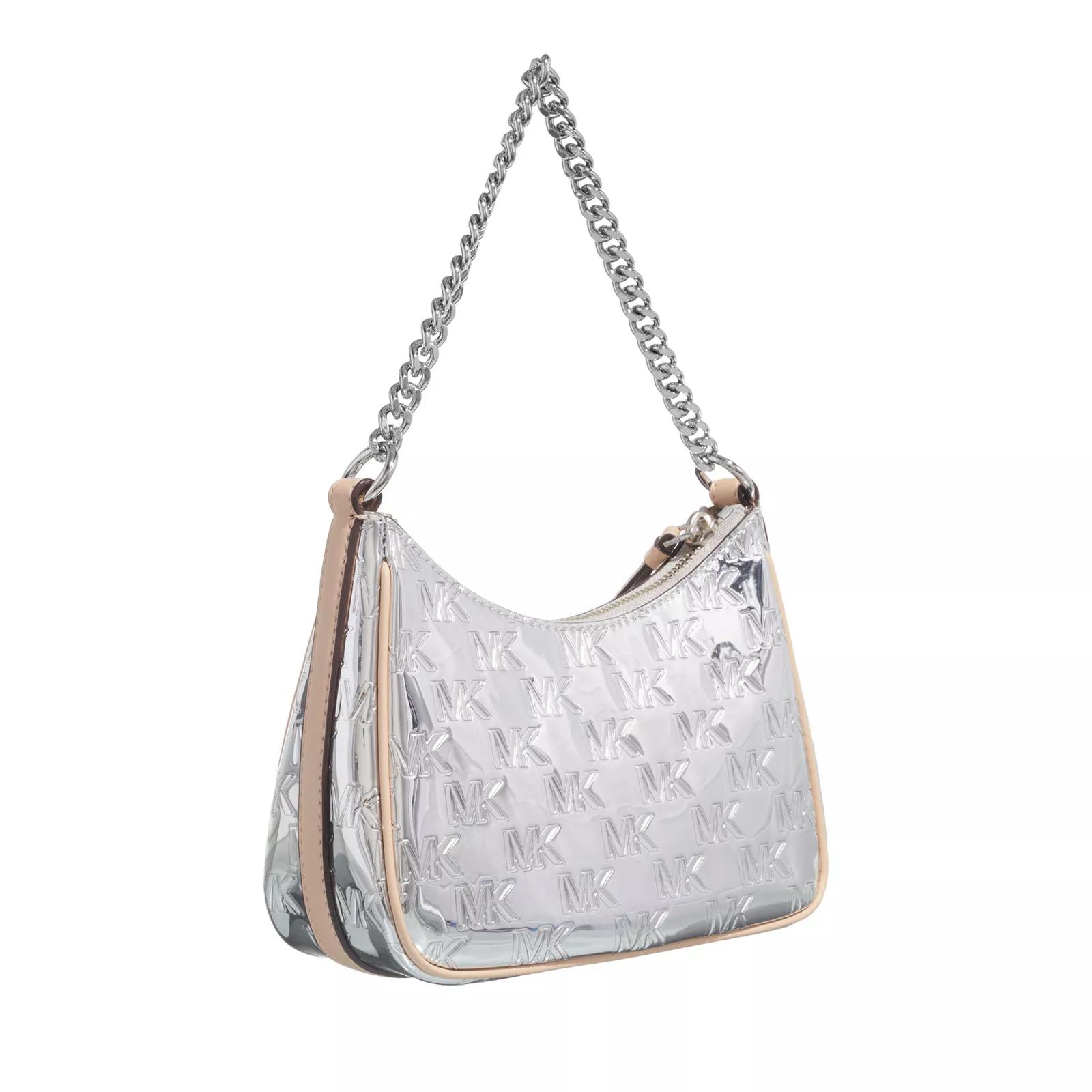 Michael Kors Pochettes Jet Set Charm Small Chain Pouchette in zilver