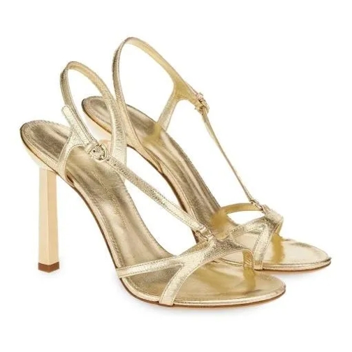 Salvatore Ferragamo Gold Signature Heeled Sandals Gold Sandalo