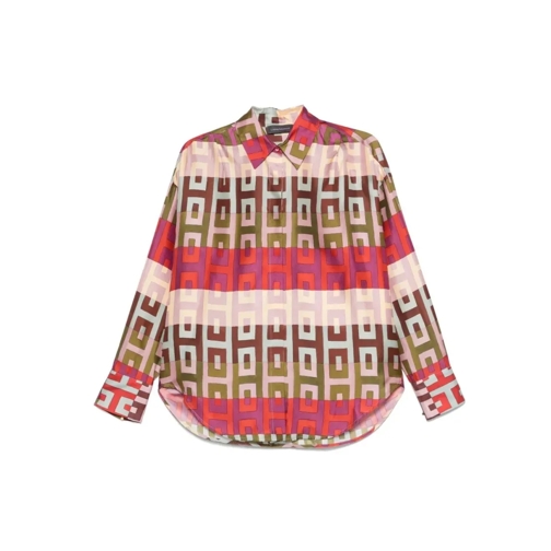 Lorena Antoniazzi Chemises Powder Pink Geometric-Print Shirt Pink