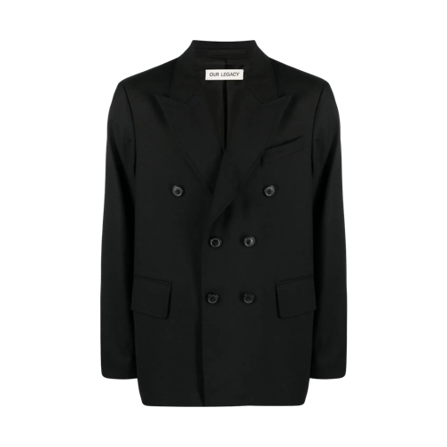 Our Legacy Blazer Doppelreihiges Sakko black black