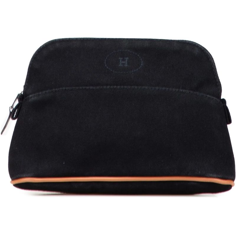 Hermès Necessaire Toile Bolide Trousse de Voyage PM schwarz