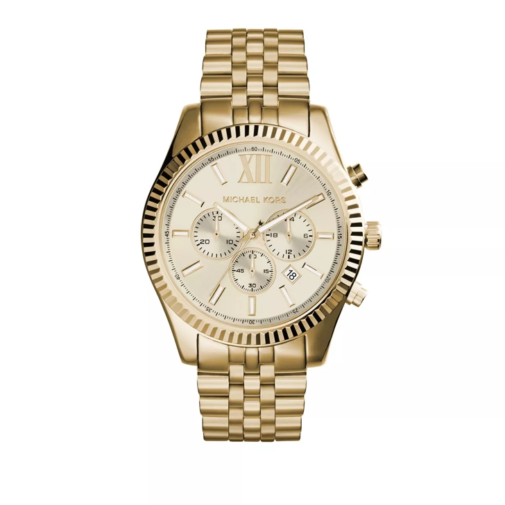 Michael kors gold chronograph watch discount