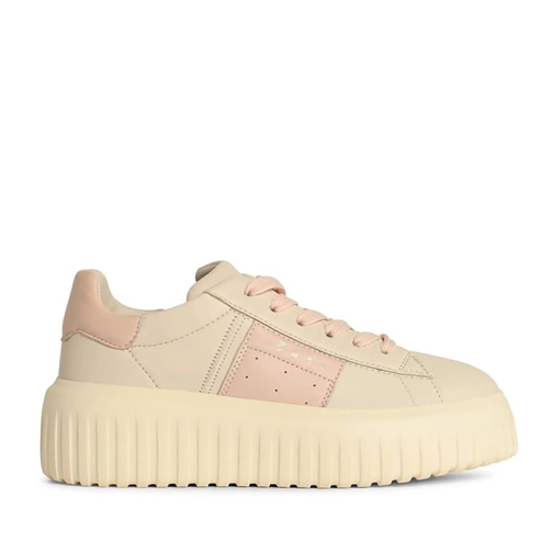 Hogan Low-Top Sneaker 'H Stripes' Ivory Leather Sneakers Neutrals