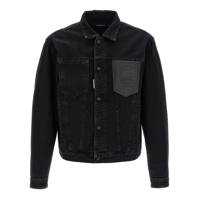 Dsquared2 Veste en jean Structured Black Denim Jacket Black