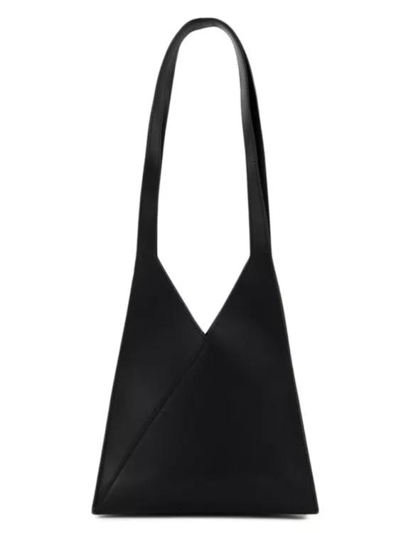 MM6 Maison Margiela Shopper - Flap Japanese Hobo Bag  - Black - Leather - Gr. unisize - in Schwarz - für Damen