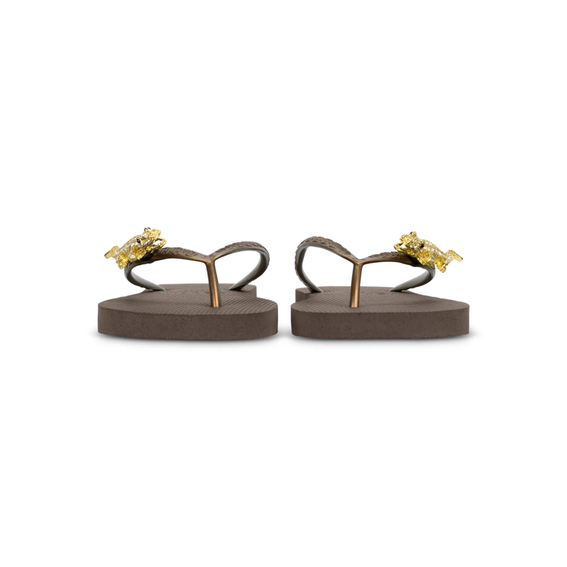 UZURII Flip Flops Zehentrenner Gold Crocodile Switch braun(Image 5)