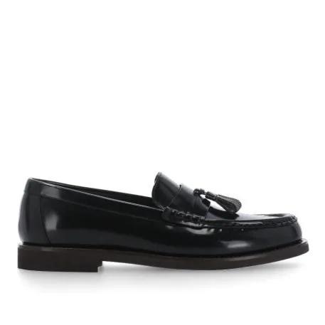 Brunello Cucinelli Loafers & Ballerinas - Leather Loafers - Gr. 39 (EU) - in Schwarz - für Damen