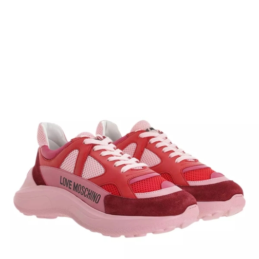 Love Moschino Sneakerd Running60 Mix  Rosso lage-top sneaker