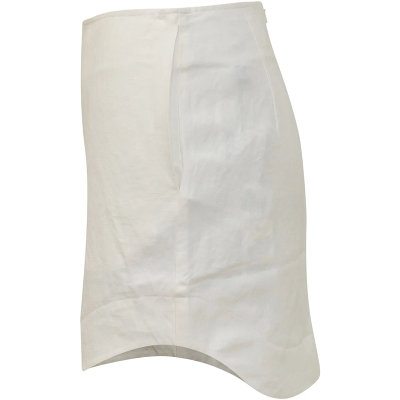 J.W.Anderson Minirock Mini Gonna Curved Hem weiß(Image 3)