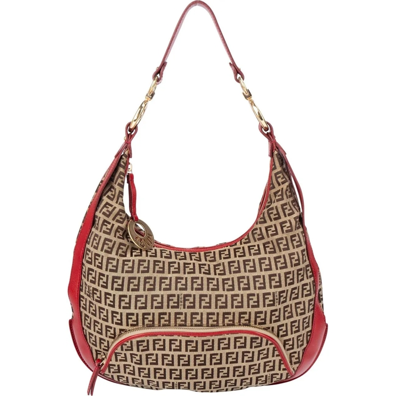 Fendi Schultertasche Fendi FF Monogram Zucca Handbag mehrfarbig