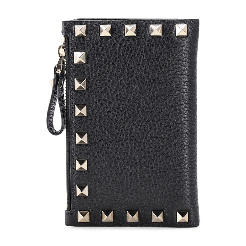 Valentino Garavani Portemonnaie mit Zip-Around-Reißverschluss Kartenetui mit Nieten schwarz(Image 2)