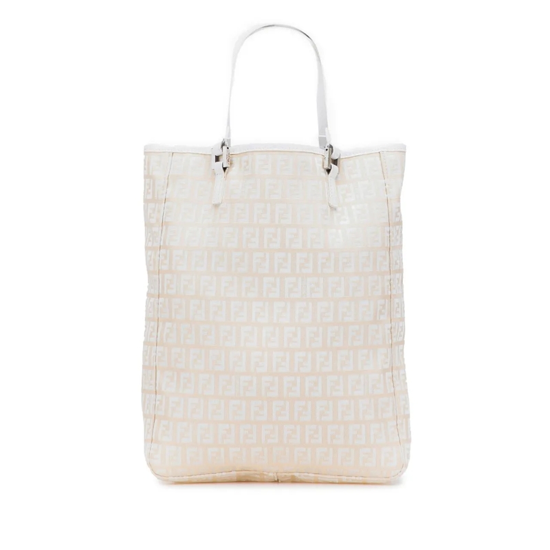 Fendi Shopper Zucchino Canvas Tote braun