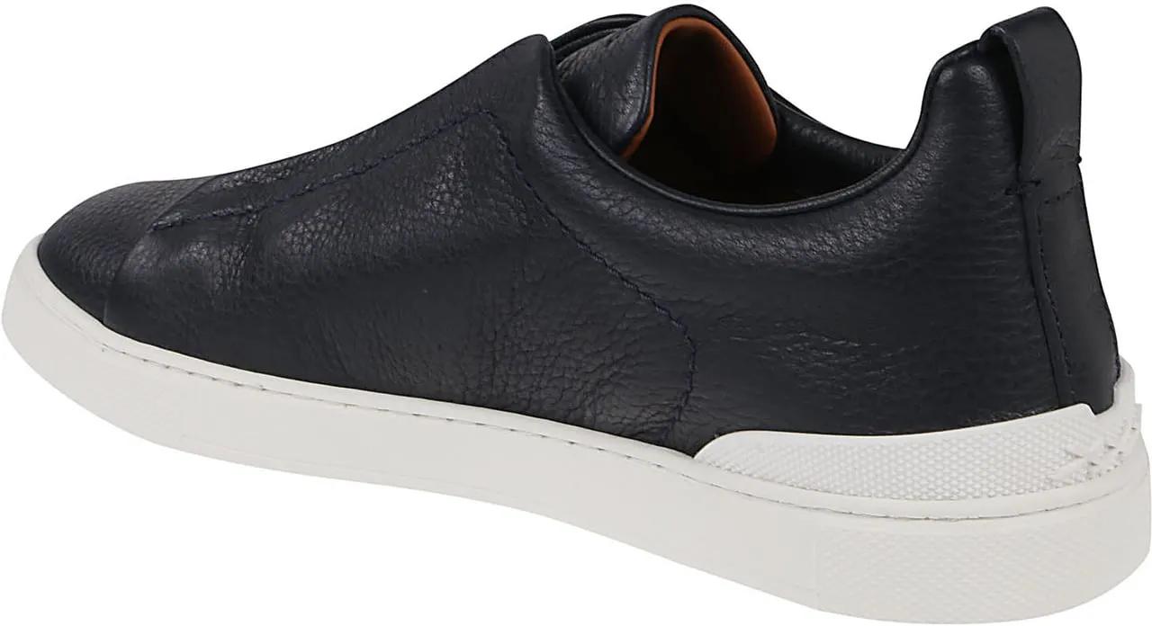 Thumbnail - Zegna Low-Top Sneaker - Triple Stitch Low Top Sneakers Blue - Gr. 8 - in Blau - für Damen