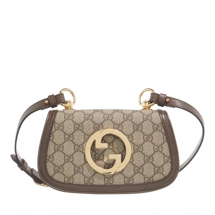 Gucci Blondie medium chain wallet in beige and ebony Supreme