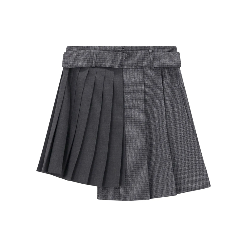 MSGM Minirock Minirock aus Woll-Mix grau(Image 2)