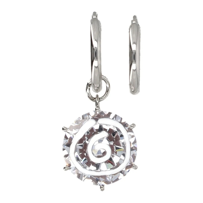 MM6 Maison Margiela Boucles d'oreilles à tige Diamond 6 Earrings Silver