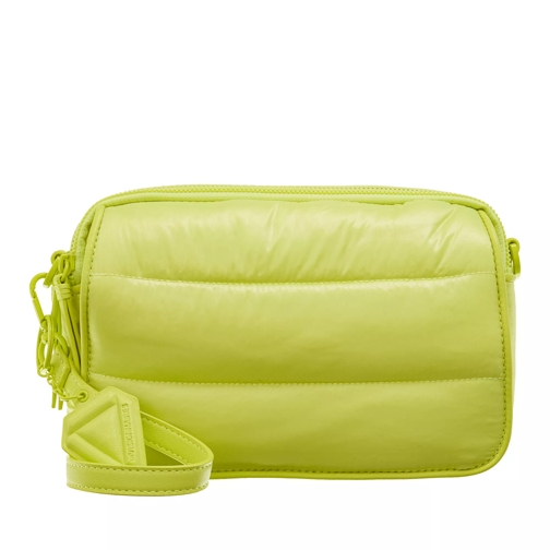 LES VISIONNAIRES Emily Puffy Nylon Lime Crossbody Bag