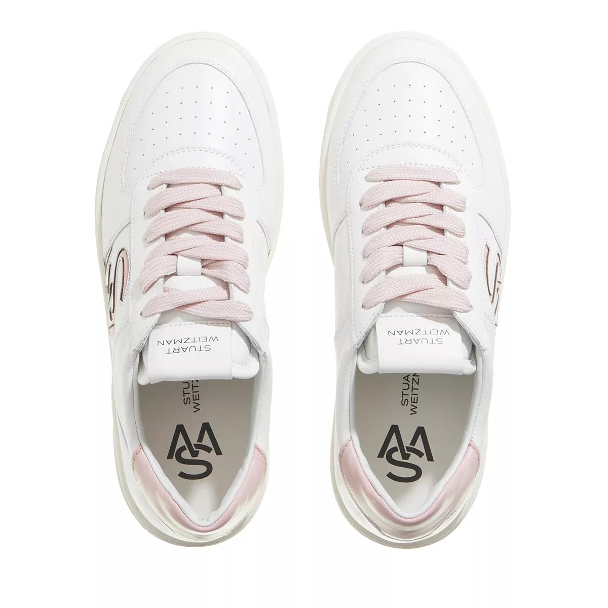 Stuart Weitzman SW COURTSIDE LOGO SNEAKER WHITE PINK Low Top Sneaker