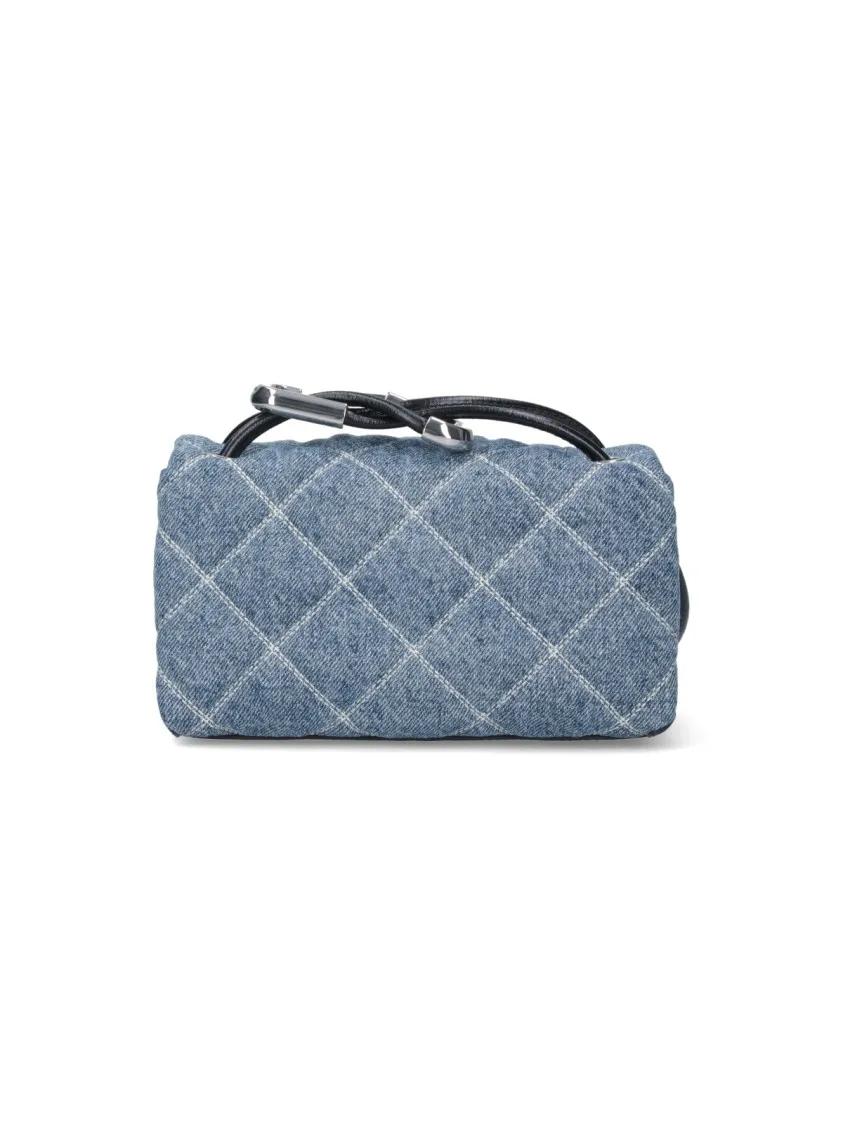 Marc Jacobs Hobo bags The Quilted Dual Chain Mini Shoulder Bag Denim in blauw