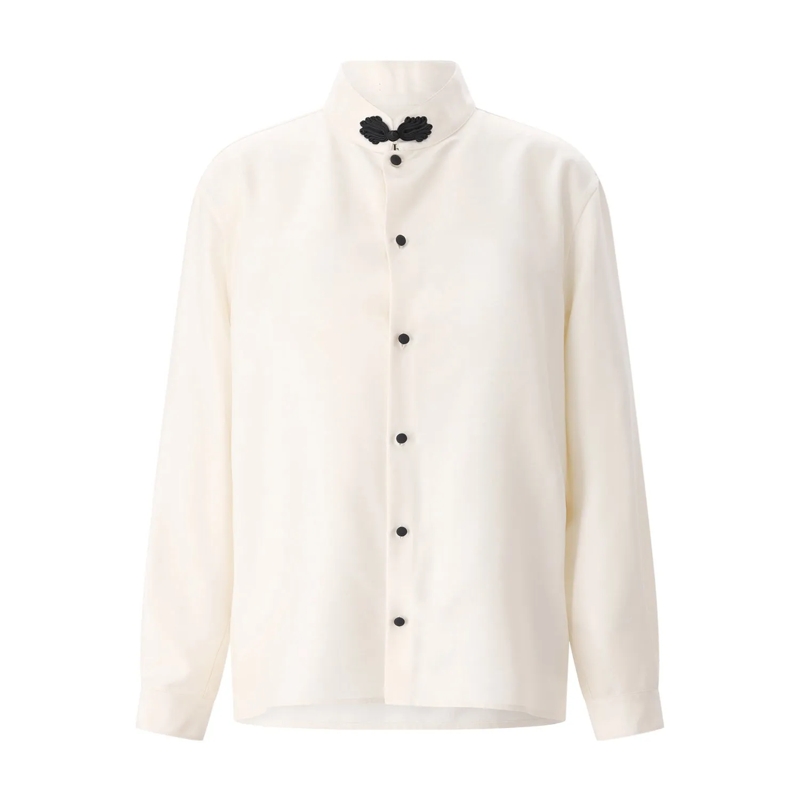 Valentino Garavani Hemd Hemd aus Seide Creme