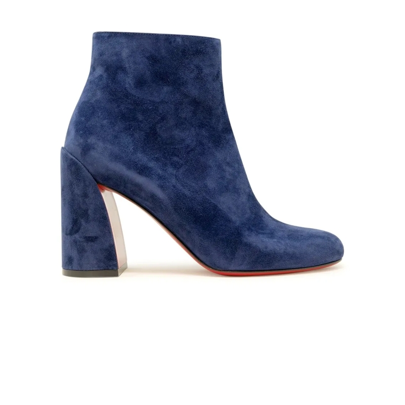Christian Louboutin Laarzen 1200239 4320 Blue Suede Turela 85 Ankle Boots Blue