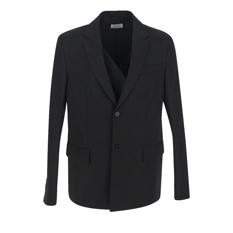 Off-White Blazer 'Ow Embroidery' Blazer Black