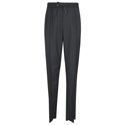 Valentino  Mohair Wool Trousers With Elastic Waist Grey