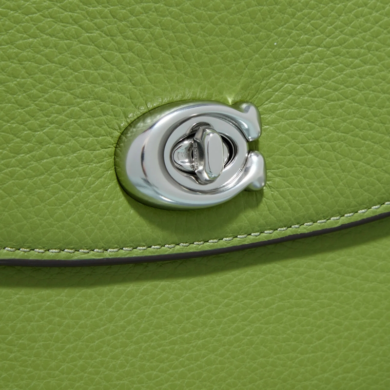 Coach Crossbody Bag Polished Pebbled Leather Cassie Crossbody 19 Dark Lime(Image 6)