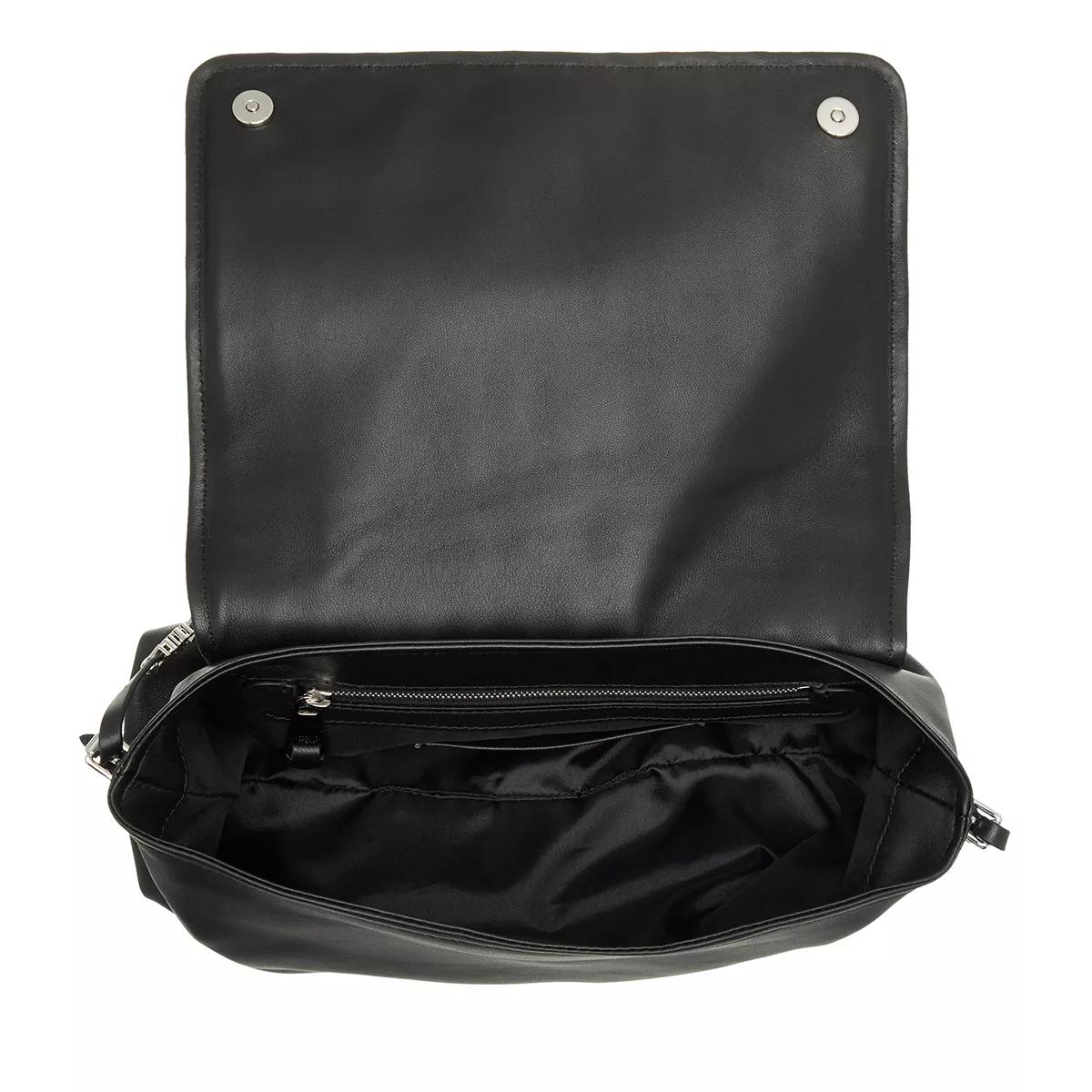 Thumbnail - Moschino Pochettes - Stripes Mini Lettering Shoulder Bag - Gr. unisize - in Schwarz - für Damen