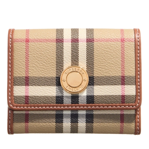 Burberry Vintage Check Trifold Wallet Archive Beige Tvåveckad plånbok