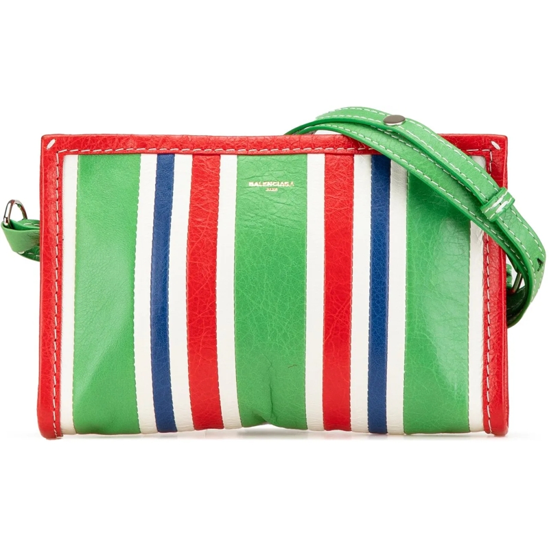 Balenciaga Schultertasche Lambskin Bazar Crossbody grün