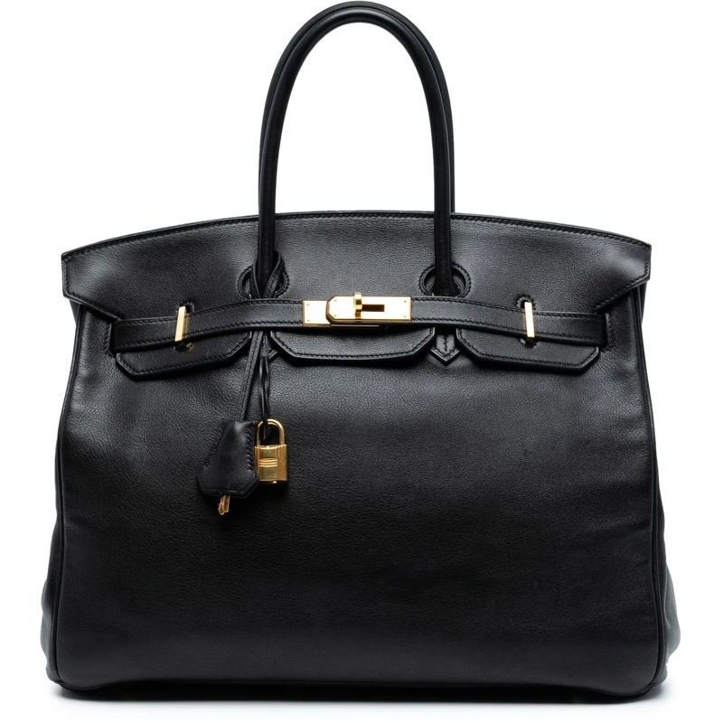Hermès Tote Swift Birkin Retourne 35 schwarz