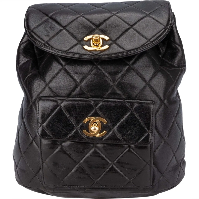 Chanel Sac à bandoulière Chanel Quilted Lambskin 24K Gold Duma Mini Backpac mehrfarbig