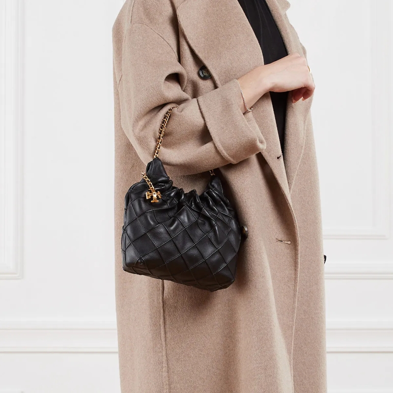 Tory Burch Hobo Bag Fleming Mini Hobo Bag Black(Image 3)