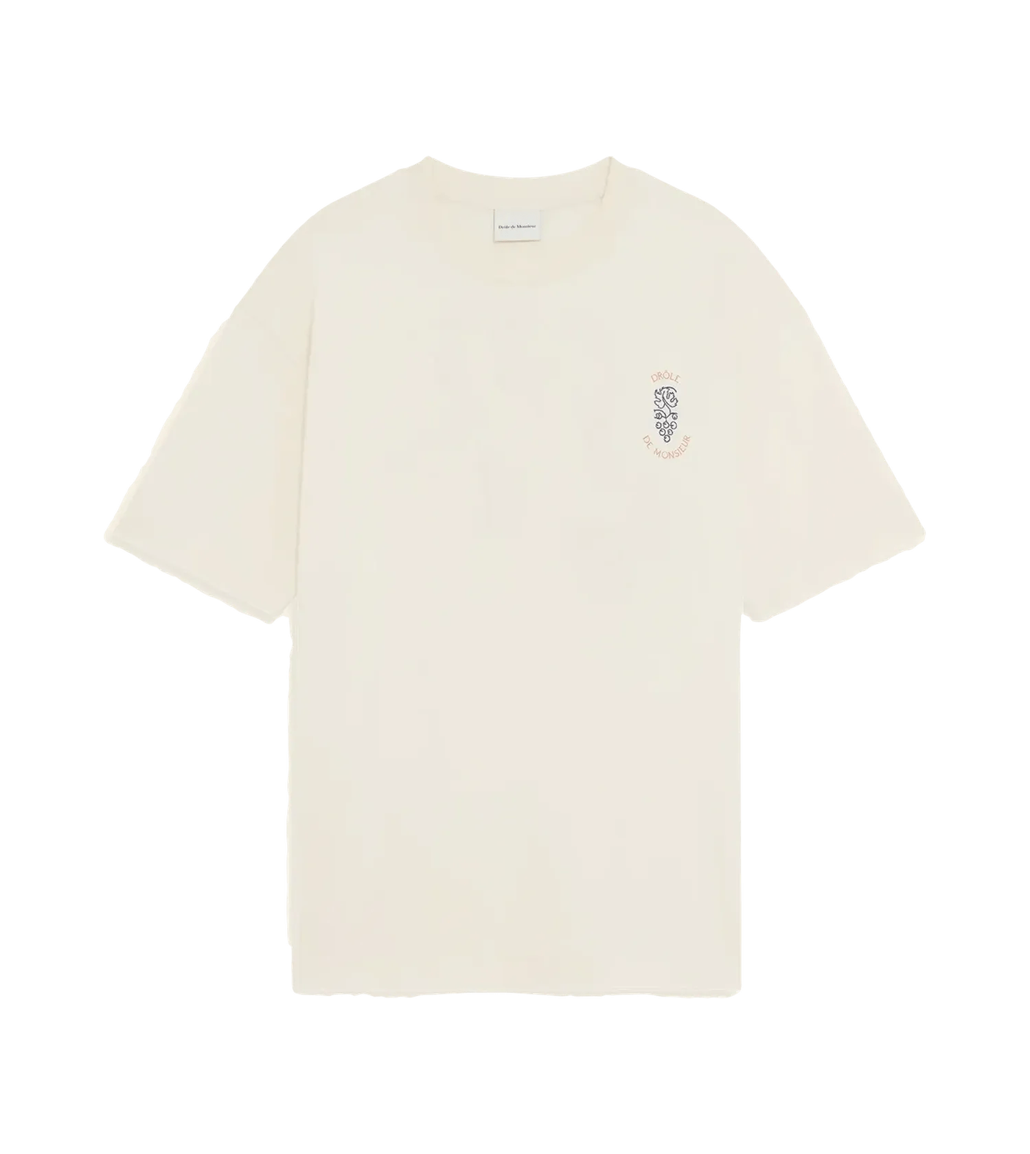 Drôle De Monsieur - T-Shirt mit Trauben-Print - Größe XL - creme