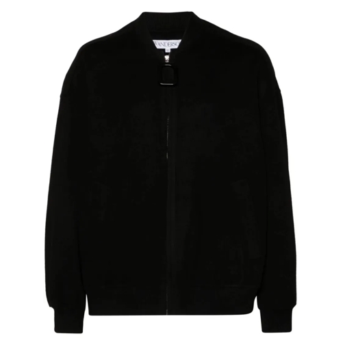 J.W.Anderson Black Felted Wool Bomber Jacket Black Bomberjacks