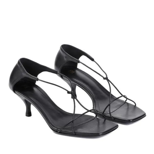 TOTEME Black Leather Knot Sandal Black Sandalo