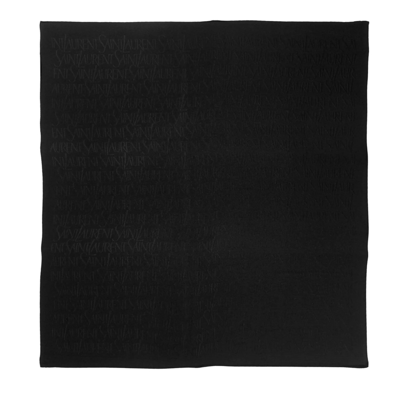 Saint Laurent Leichter Schal Carre Ecritures schwarz