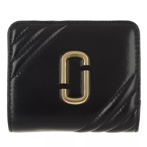 Marc Jacobs The Glam Shot Mini Compact Wallet Black Portafoglio a due tasche