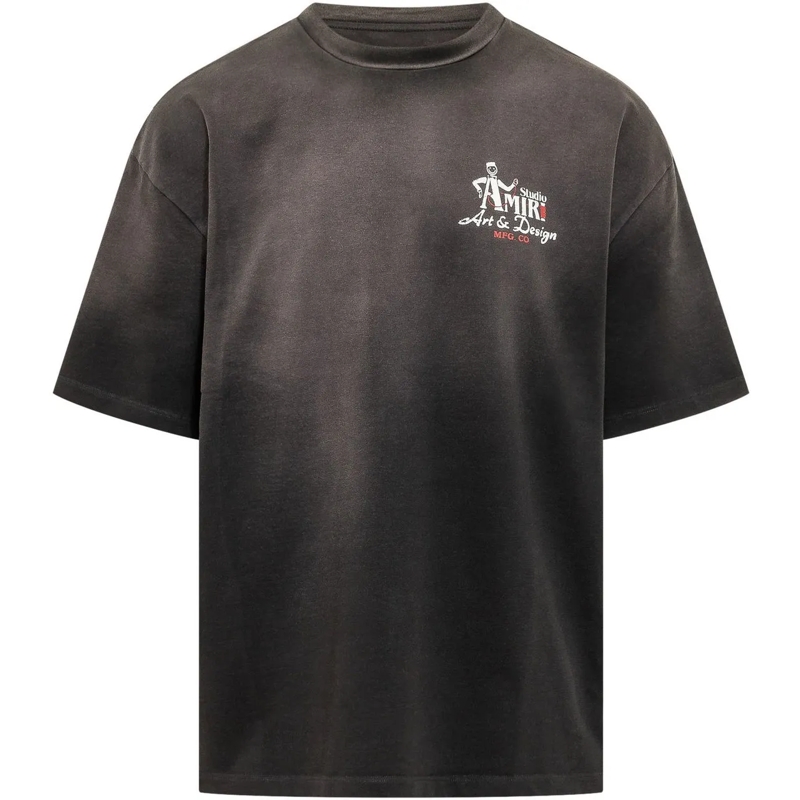 Amiri T-shirt T-shirt Oversize con Stampa Grafica dunkelgrau