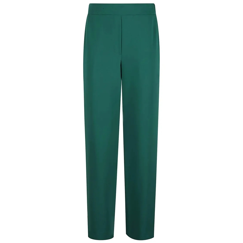 P.A.R.O.S.H.  Straight-Leg Trousers With Elasticated Waistband A Green
