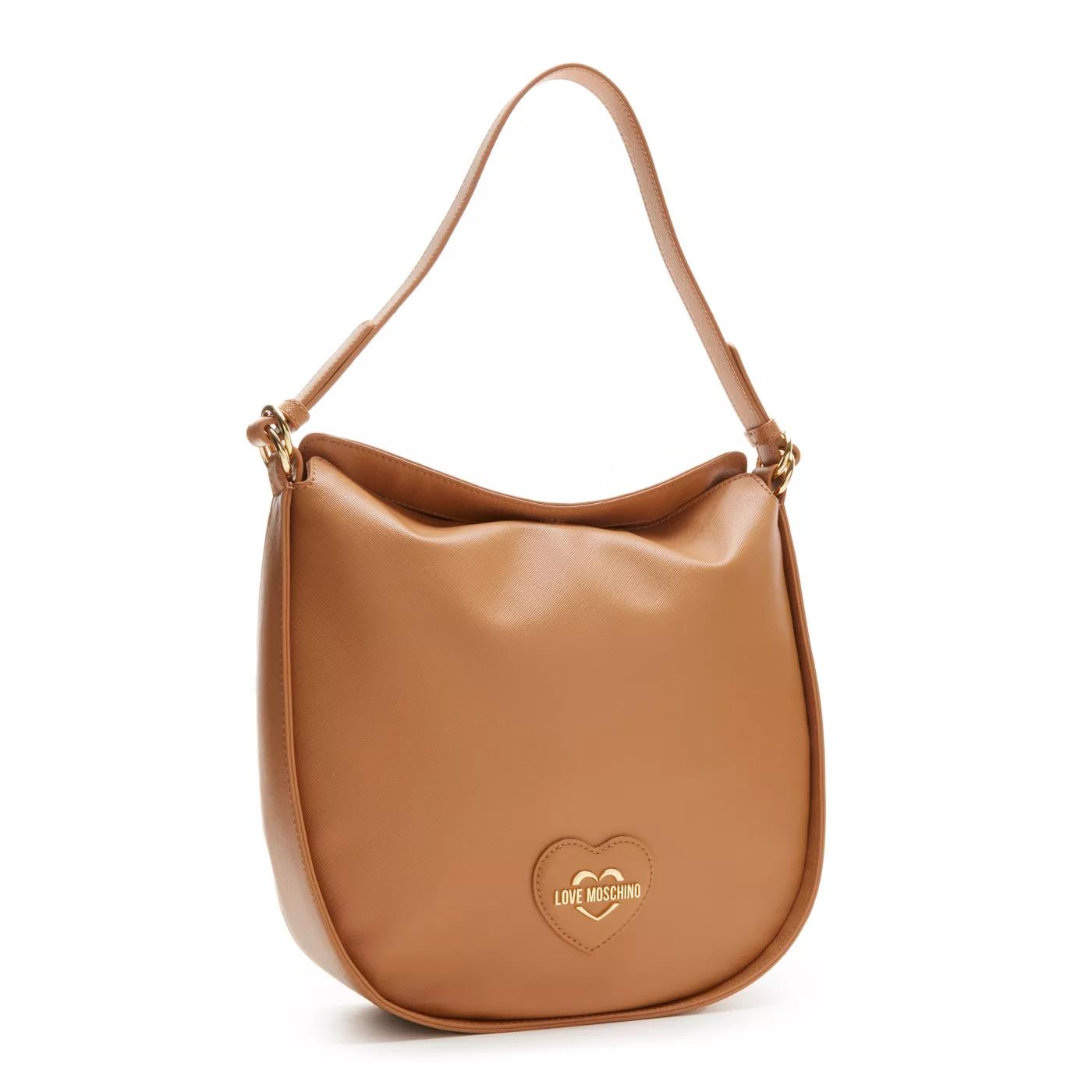 Love Moschino Hobo bags Saffiano Schultertasche in bruin