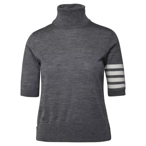 Thom Browne Gray Virgin Wool Sweater Grey 