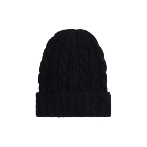 Prada Blue Cashmere Hat Black 